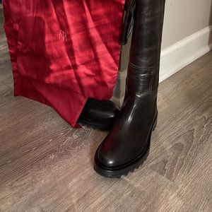 Gorgeous Black Leather Thigh High Boot